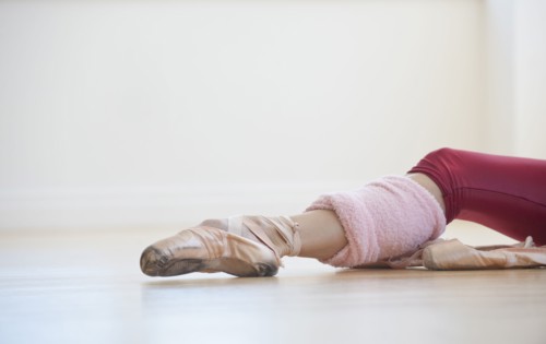 A female ballet dancer.
