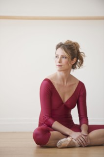 A female ballet dancer.