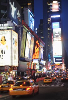 A street scene in New York.