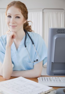 Female healthcare professional