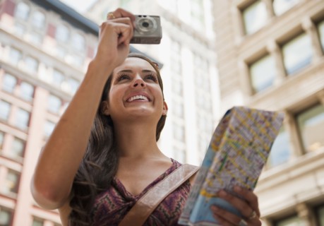 Woman taking picture