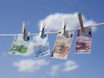 Euros on clothes line