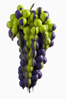 Grapes dripping with color