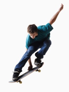 Male skateboarding