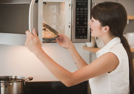 Woman cooking.