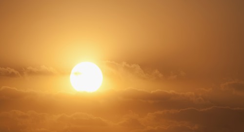 Sunset.