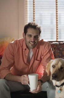 Man with dog