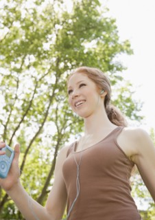 Woman with MP3
