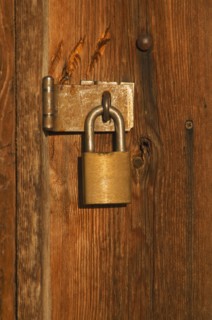 Lock on door