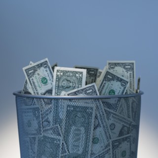 Basket of money.