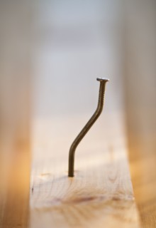 Bent nail.
