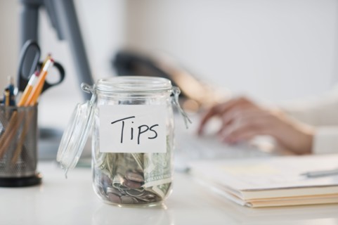 Tip jar.