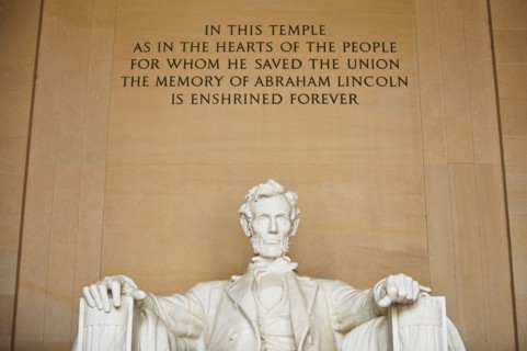Statue of Abraham Lincoln.