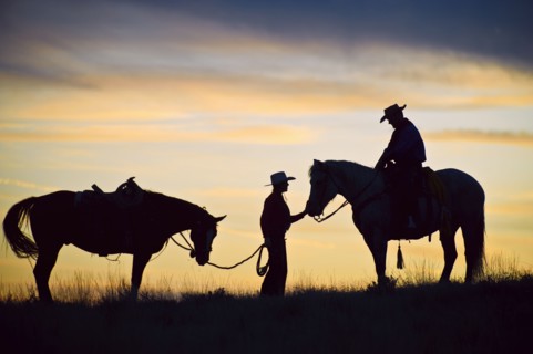 Horseback riders.