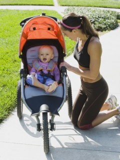Jogger and baby