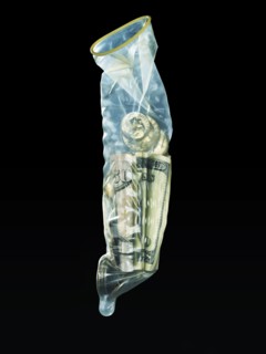 Currency in condom
