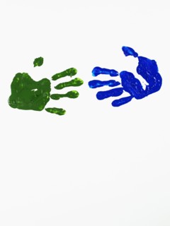 Painted hand prints