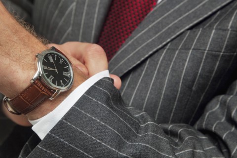Man wearing wristwatch