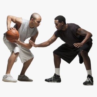 Two basketball players