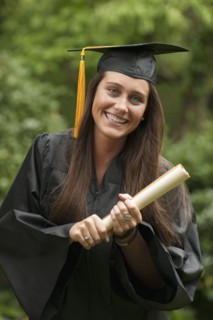 Graduate with diploma