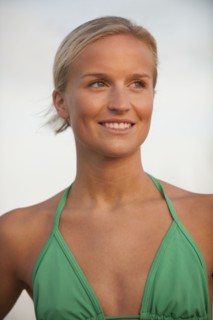 Young woman wearing bikini