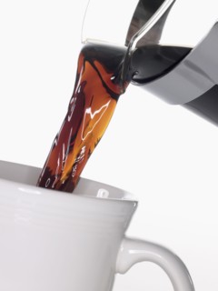 Pouring coffee