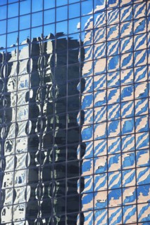 Reflection on skyscrapers