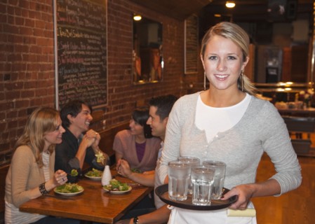 Server in restaurant.