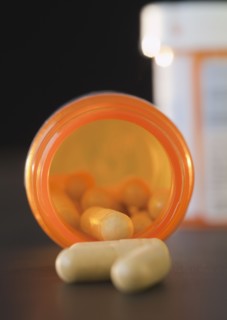 Pills spilled from container