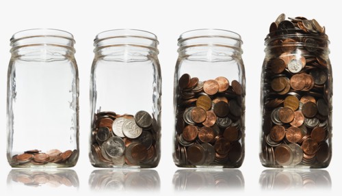 Jars of coins