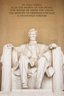 Statue of Abraham Lincoln.