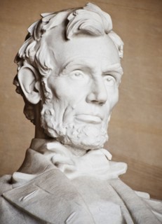 Statue of Abraham Lincoln.