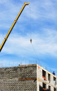 Crane at construction site