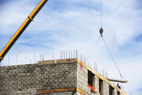 Crane at construction site