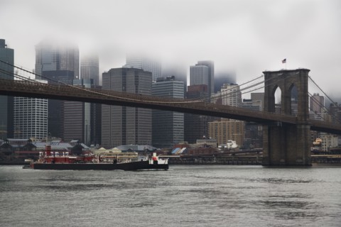 Bridge and cityscape