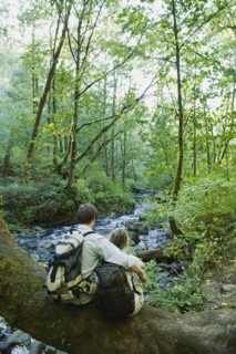 Hikers resting