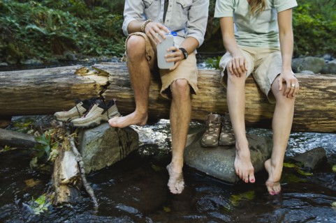 Hikers resting