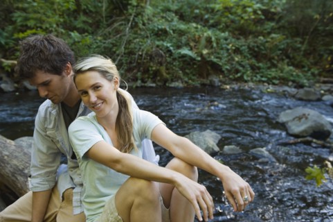 Hikers resting