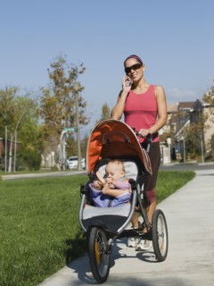 Jogger and baby