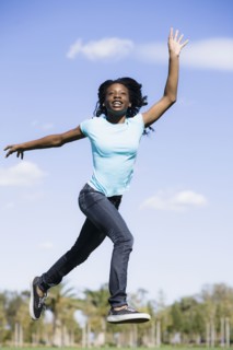 Girl jumping