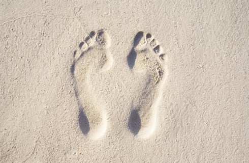 Footprints in sand