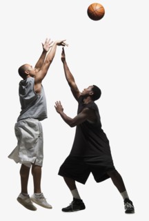 Two basketball players