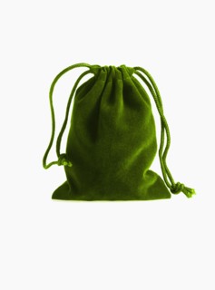 Green drawstring bag