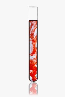 Red mixture in beaker
