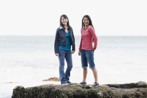 Friends at the ocean