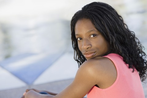 Portrait of young woman