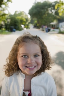 Young girl smiling