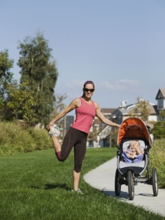 Jogger and baby