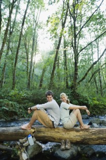 Hikers resting
