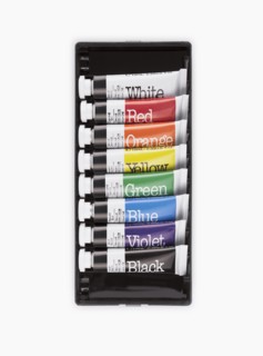 Coloured paint tubes